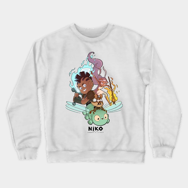 Niko Heroes Light Colours Crewneck Sweatshirt by NikoAndTheSwordOfLight